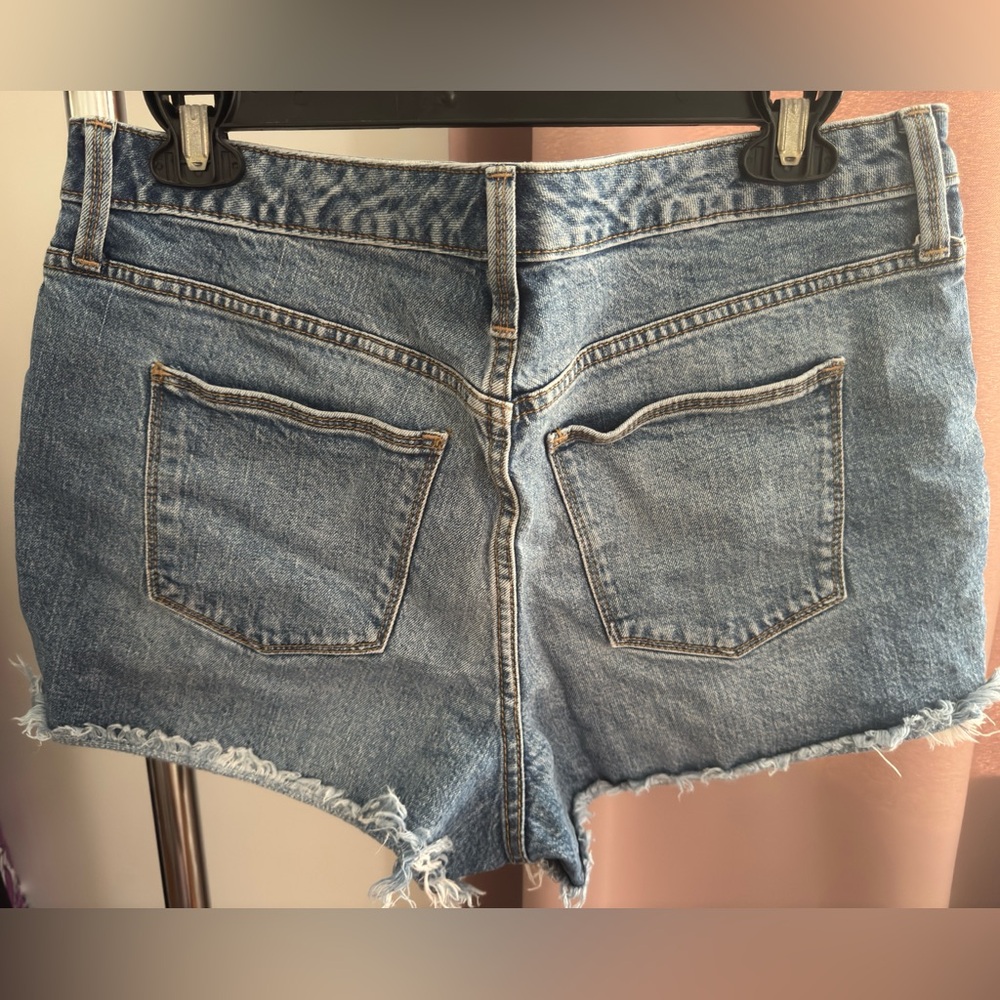 Blue Denim Cutoff Shorts - Picture 3 of 3